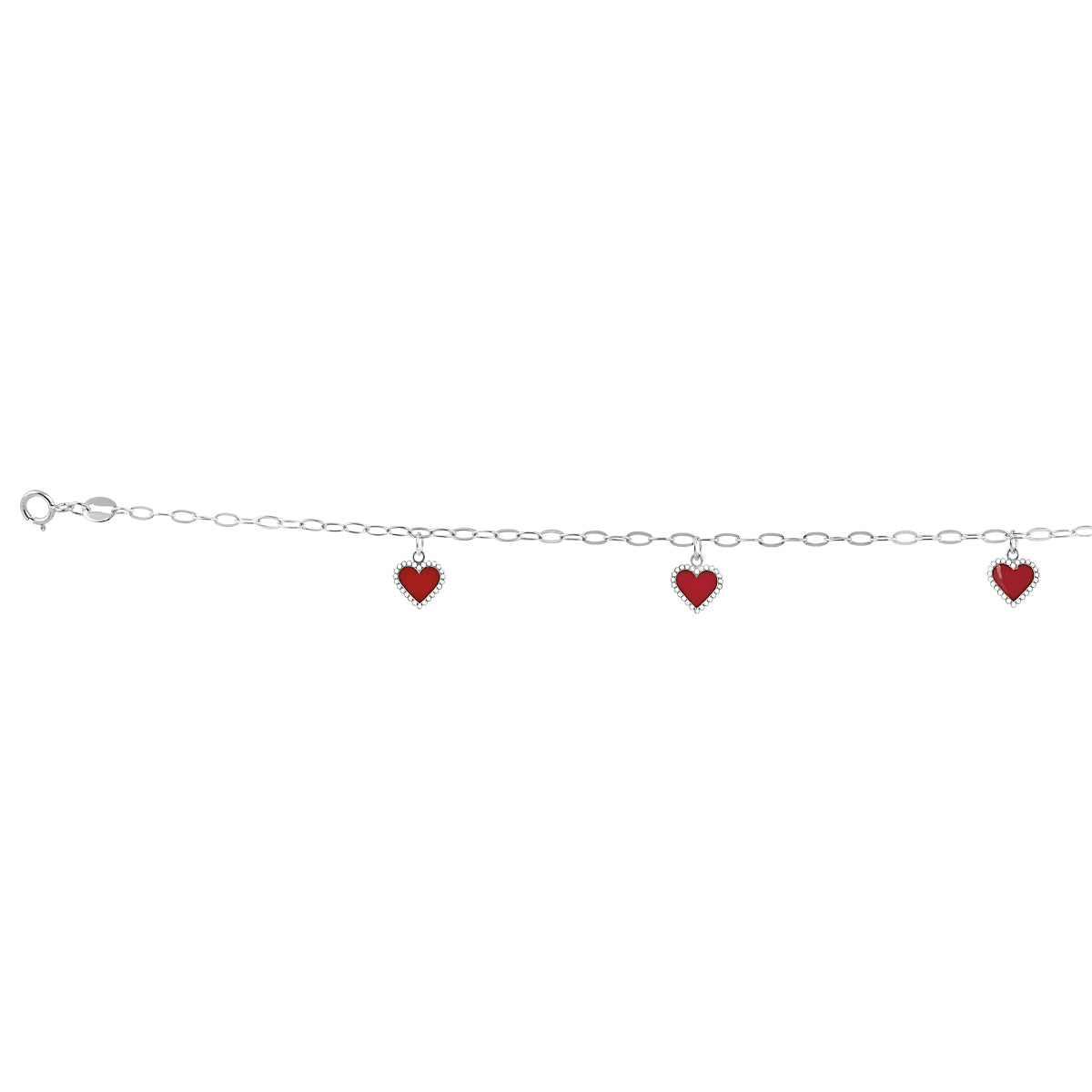 Pulsera Corazón Ley .925