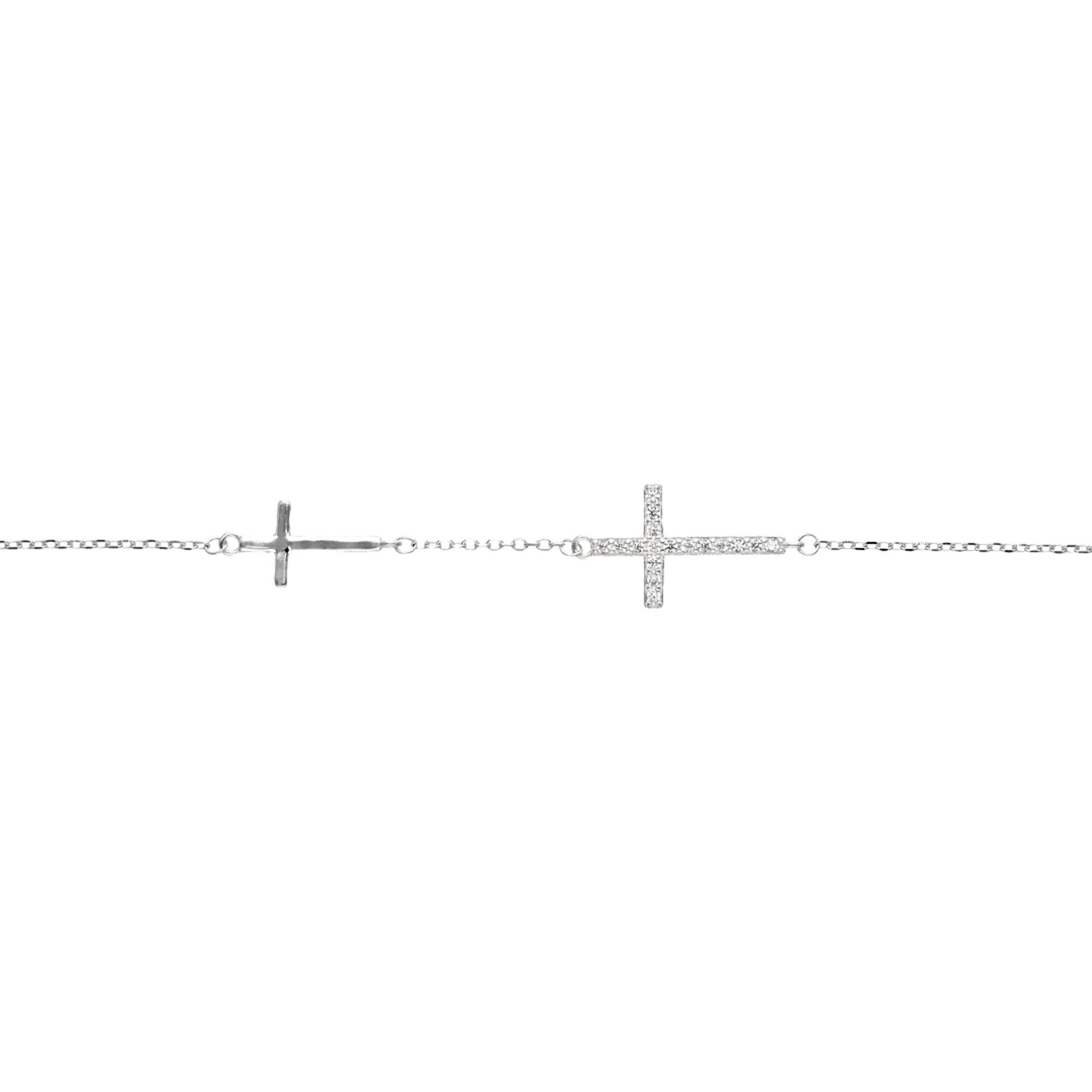 Pulsera Cruz Ley .925